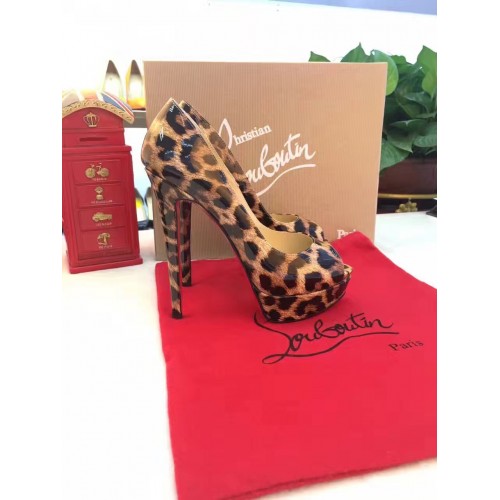 Christian Louboutin Lady Peep leopard